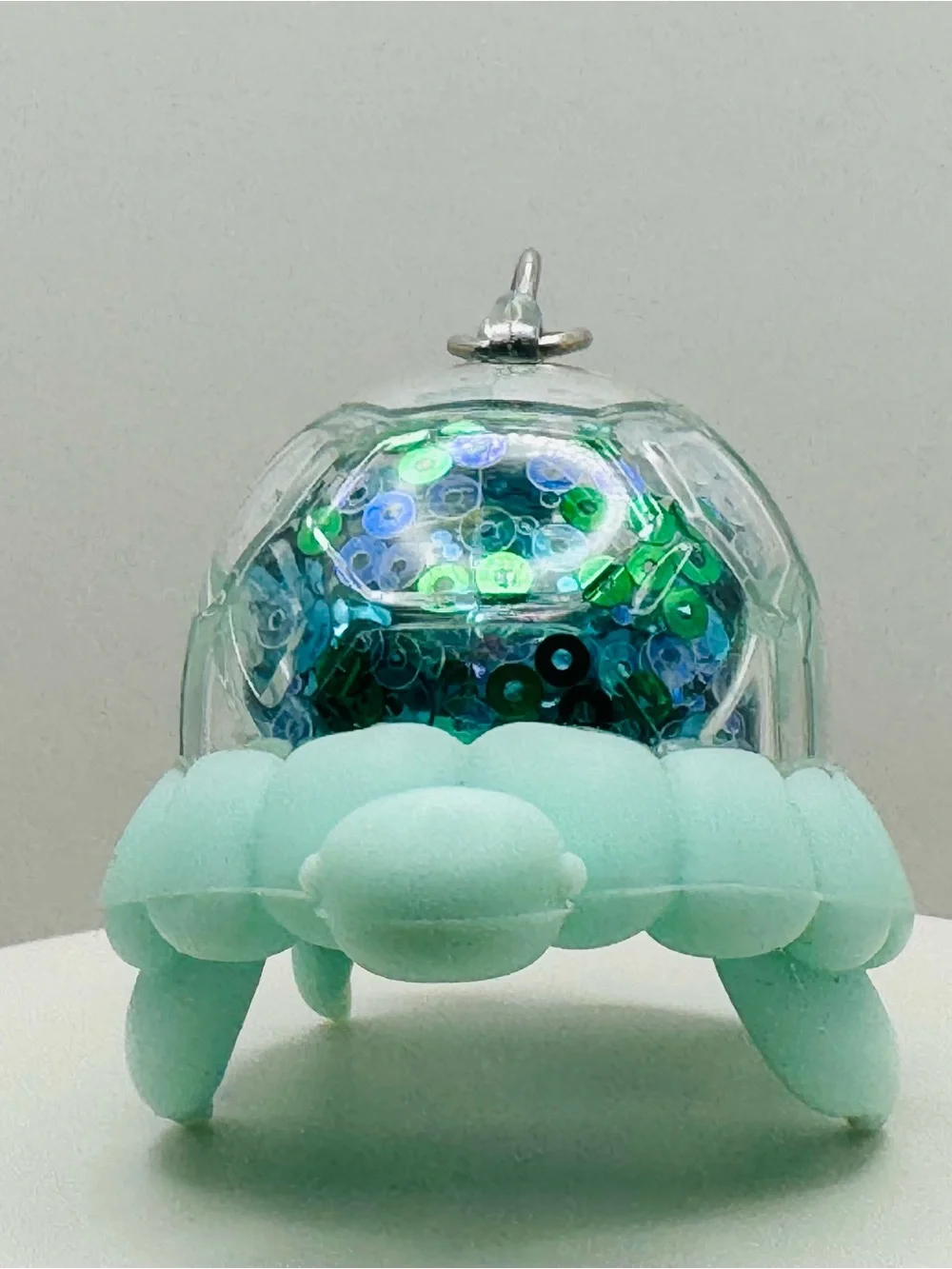 Bath & Body Works Turtle Pocketbac Holder with Blue-Green Sequin Shell - Picture 2 of 6